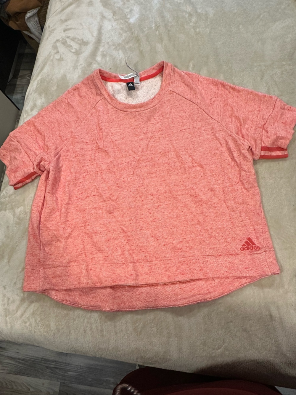 adidas Heathered Coral Pink Short Sleeve Tee